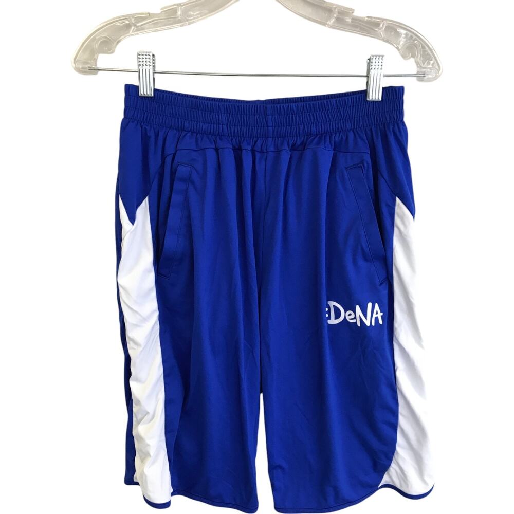 Descente DeNA Baystars Collection Shorts Mens Size O Blue Elastic Waist